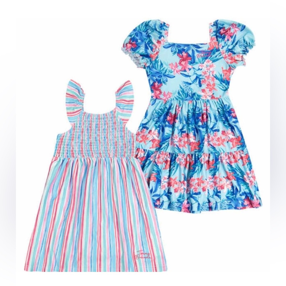 Tommy Bahama Floral and Striped Kids Dress Set - 3T